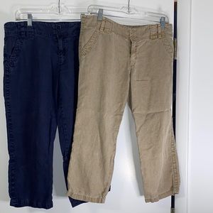 Two Sanctuary linen capris